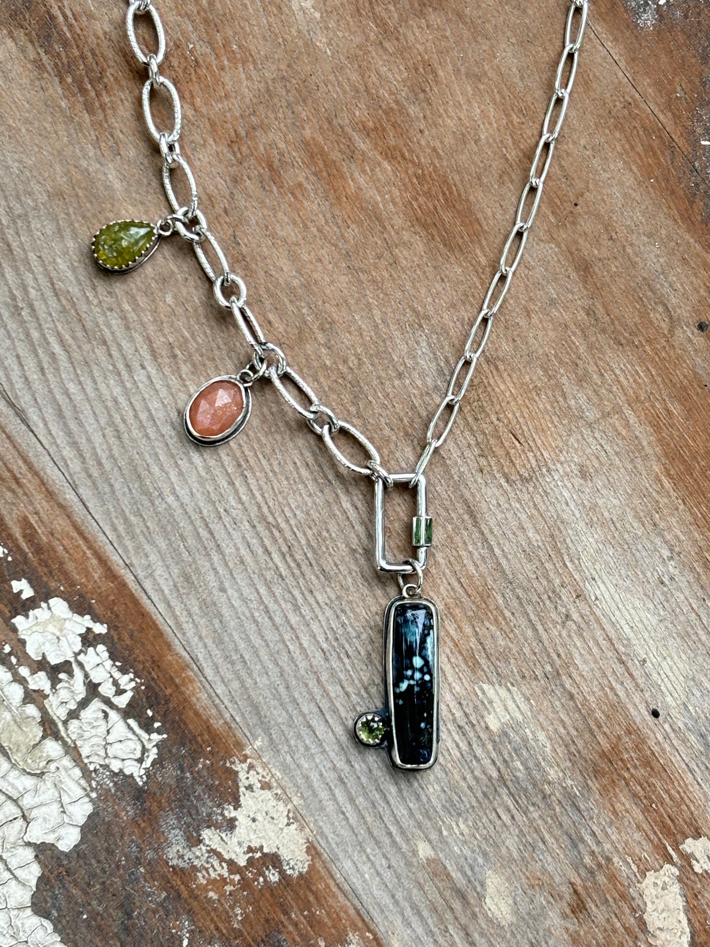 Nevada Variscite Charm Necklace